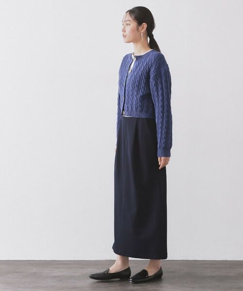 OPAQUE.CLIP / オペーク ドット クリップ カーディガン・ボレロ | ケーブルミドルゲージニットカーディガン【洗濯機OK】 | 詳細11