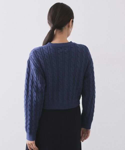 OPAQUE.CLIP / オペーク ドット クリップ カーディガン・ボレロ | ケーブルミドルゲージニットカーディガン【洗濯機OK】 | 詳細15