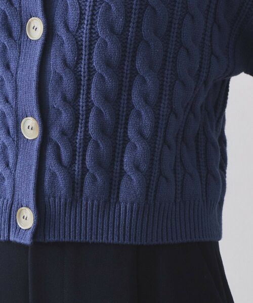 OPAQUE.CLIP / オペーク ドット クリップ カーディガン・ボレロ | ケーブルミドルゲージニットカーディガン【洗濯機OK】 | 詳細18