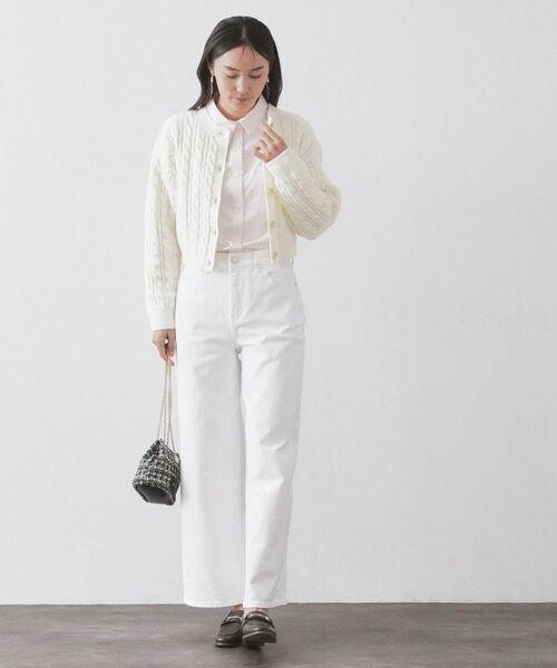 OPAQUE.CLIP / オペーク ドット クリップ カーディガン・ボレロ | ケーブルミドルゲージニットカーディガン【洗濯機OK】 | 詳細2