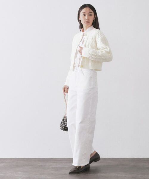 OPAQUE.CLIP / オペーク ドット クリップ カーディガン・ボレロ | ケーブルミドルゲージニットカーディガン【洗濯機OK】 | 詳細3