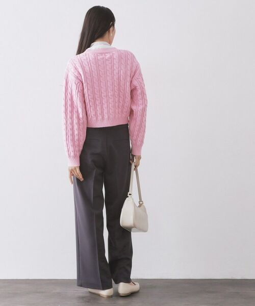 OPAQUE.CLIP / オペーク ドット クリップ カーディガン・ボレロ | ケーブルミドルゲージニットカーディガン【洗濯機OK】 | 詳細7