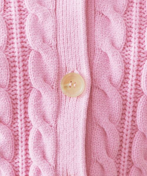 OPAQUE.CLIP / オペーク ドット クリップ カーディガン・ボレロ | ケーブルミドルゲージニットカーディガン【洗濯機OK】 | 詳細8