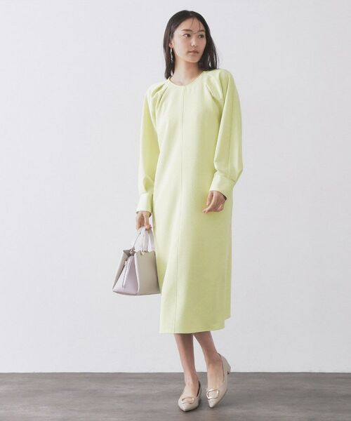 OPAQUE.CLIP / オペーク ドット クリップ ロング・マキシ丈ワンピース | タックデザインAラインワンピース【洗濯機OK】 | 詳細1