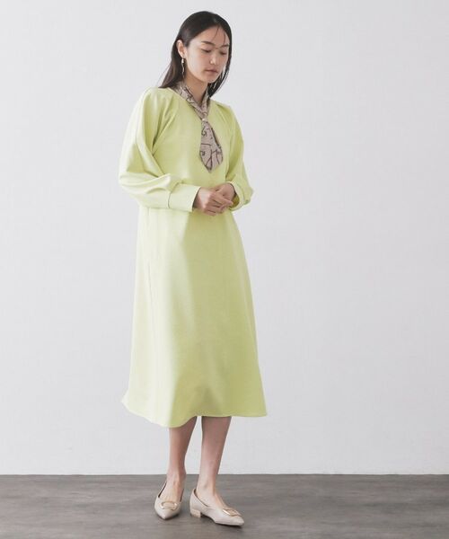 OPAQUE.CLIP / オペーク ドット クリップ ロング・マキシ丈ワンピース | タックデザインAラインワンピース【洗濯機OK】 | 詳細2