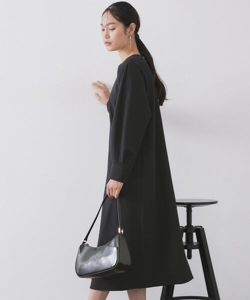 OPAQUE.CLIP / オペーク ドット クリップ ロング・マキシ丈ワンピース | タックデザインAラインワンピース【洗濯機OK】 | 詳細6