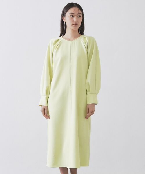 OPAQUE.CLIP / オペーク ドット クリップ ロング・マキシ丈ワンピース | タックデザインAラインワンピース【洗濯機OK】 | 詳細9