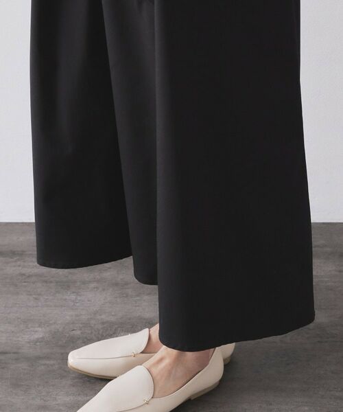 OPAQUE.CLIP / オペーク ドット クリップ ロング・マキシ丈ワンピース | ダブルポロ衿ニットドッキングワンピース【洗濯機OK】 | 詳細14