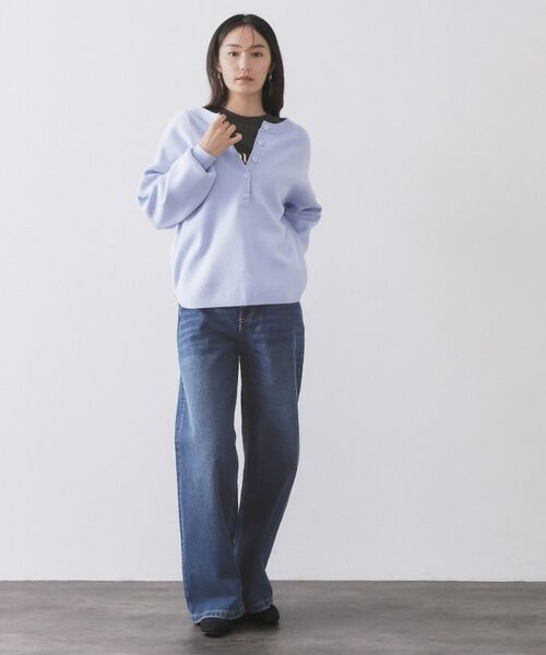 OPAQUE.CLIP / オペーク ドット クリップ デニムパンツ | ストレートデニムパンツ【洗濯機OK】《S～LL》 | 詳細6