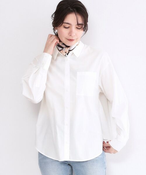 OPAQUE.CLIP / オペーク ドット クリップ シャツ・ブラウス | レギュラーカラーシャツ／ストライプアソート【洗濯機OK】（ホワイト(001)）