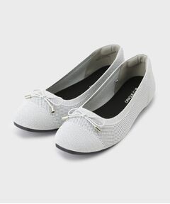 OPAQUE.CLIP / オペーク ドット クリップ フラットシューズ | 【抗菌防臭／軽量／マシンウォッシャブル】スクエアトゥメッシュニットバレエシューズ