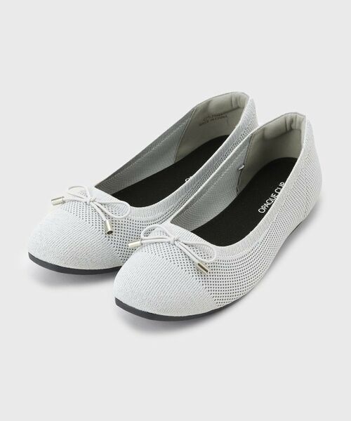 OPAQUE.CLIP / オペーク ドット クリップ フラットシューズ | 【抗菌防臭／軽量／マシンウォッシャブル】スクエアトゥメッシュニットバレエシューズ | 詳細1