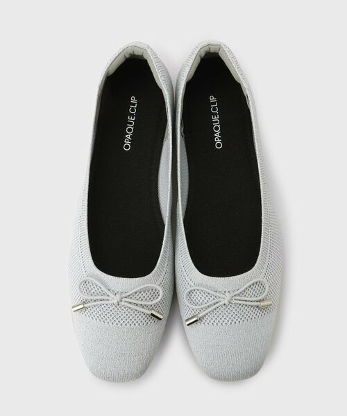 OPAQUE.CLIP / オペーク ドット クリップ フラットシューズ | 【抗菌防臭／軽量／マシンウォッシャブル】スクエアトゥメッシュニットバレエシューズ | 詳細4