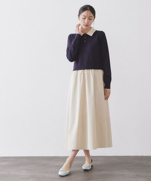 OPAQUE.CLIP / オペーク ドット クリップ フラットシューズ | 【抗菌防臭／軽量／マシンウォッシャブル】スクエアトゥメッシュニットバレエシューズ | 詳細7