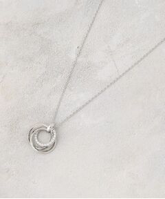 OPAQUE.CLIP / オペーク ドット クリップ ネックレス・ペンダント・チョーカー | メタル×ビジュー3連リング ネックレス