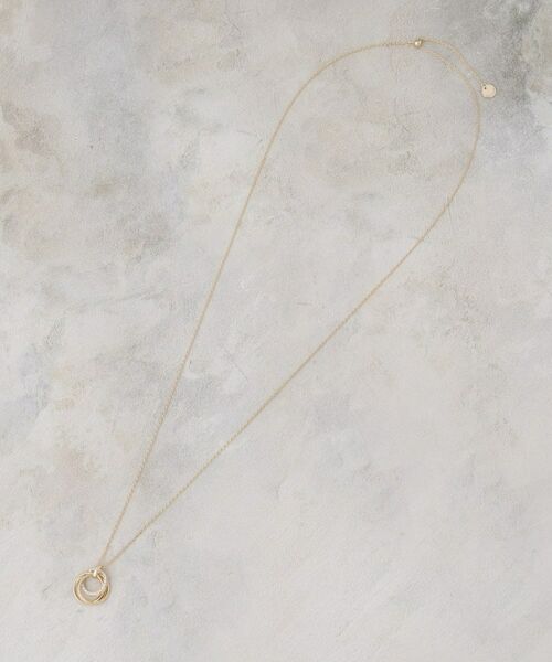 OPAQUE.CLIP / オペーク ドット クリップ ネックレス・ペンダント・チョーカー | メタル×ビジュー3連リング ネックレス | 詳細2