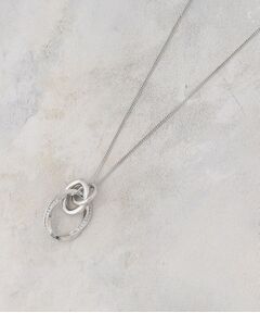 OPAQUE.CLIP / オペーク ドット クリップ ネックレス・ペンダント・チョーカー | メタルオーバル×2連リング ロングネックレス