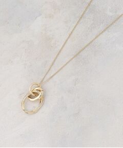OPAQUE.CLIP / オペーク ドット クリップ ネックレス・ペンダント・チョーカー | メタルオーバル×2連リング ロングネックレス