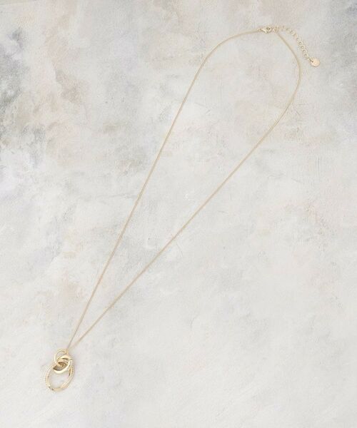 OPAQUE.CLIP / オペーク ドット クリップ ネックレス・ペンダント・チョーカー | メタルオーバル×2連リング ロングネックレス | 詳細2