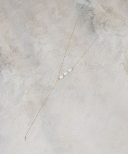 OPAQUE.CLIP / オペーク ドット クリップ ネックレス・ペンダント・チョーカー | 3連パール調ビーズデザインネックレス（ゴールド(007)）