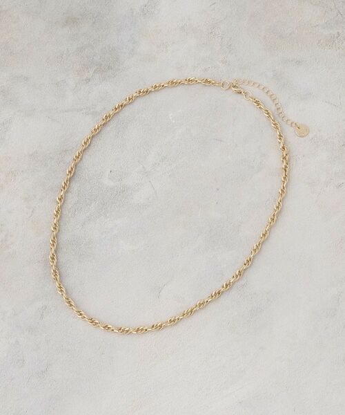 OPAQUE.CLIP / オペーク ドット クリップ ネックレス・ペンダント・チョーカー | ねじれチェーンネックレス（ゴールド(007)）