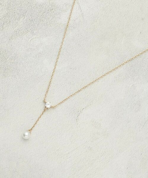 OPAQUE.CLIP / オペーク ドット クリップ ネックレス・ペンダント・チョーカー | 華奢ビジュー×フェイクパール ショートネックレス | 詳細1