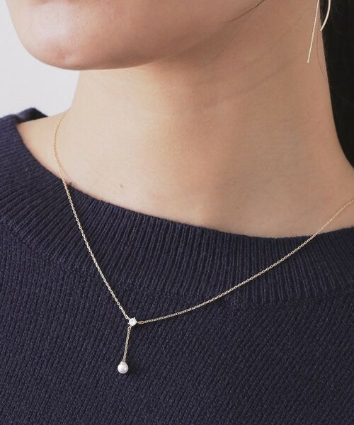 OPAQUE.CLIP / オペーク ドット クリップ ネックレス・ペンダント・チョーカー | 華奢ビジュー×フェイクパール ショートネックレス | 詳細4