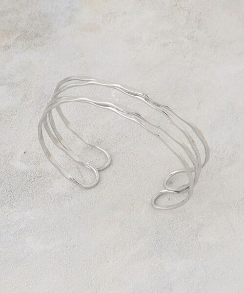 OPAQUE.CLIP / オペーク ドット クリップ ブレスレット・バングル | クロスメタルバングル（シルバー(006)）