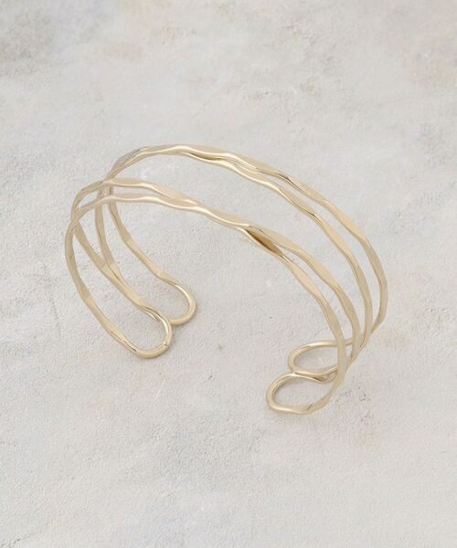 OPAQUE.CLIP / オペーク ドット クリップ ブレスレット・バングル | クロスメタルバングル（ゴールド(007)）