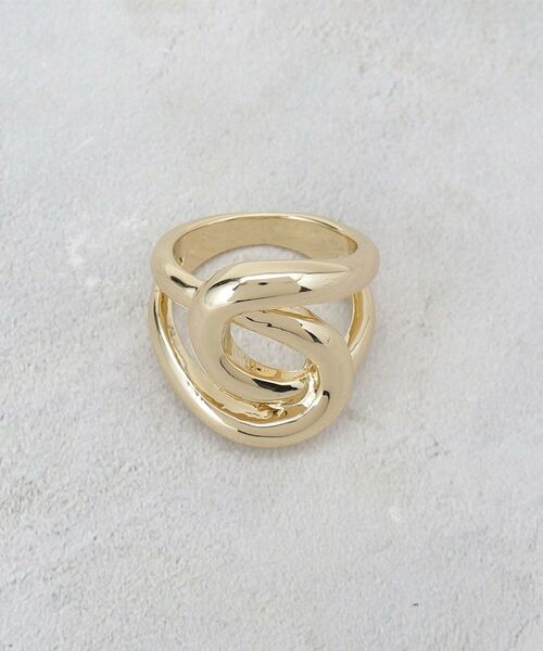 OPAQUE.CLIP / オペーク ドット クリップ リング | クロスオーバルメタルリング（ゴールド(007)）