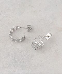 OPAQUE.CLIP / オペーク ドット クリップ ピアス・イヤリング | メタル×キュービックサークルピアス