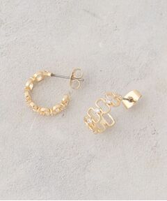 OPAQUE.CLIP / オペーク ドット クリップ ピアス・イヤリング | メタル×キュービックサークルピアス