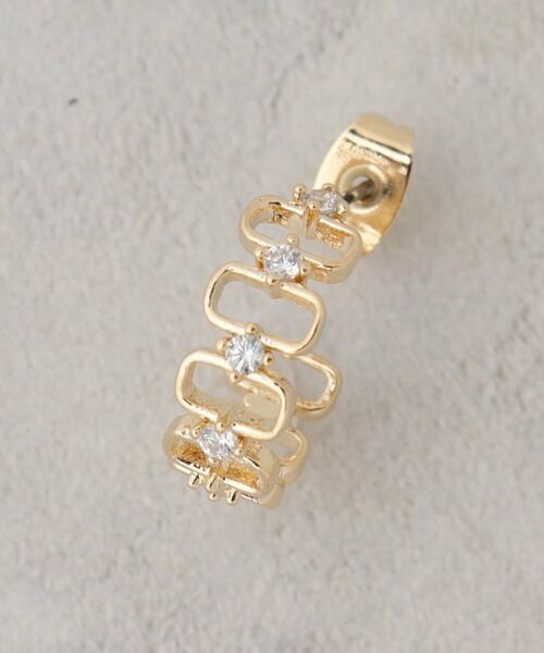 OPAQUE.CLIP / オペーク ドット クリップ ピアス・イヤリング | メタル×キュービックサークルピアス | 詳細2