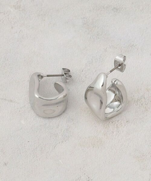 OPAQUE.CLIP / オペーク ドット クリップ ピアス・イヤリング | ニュアンスしずくピアス（シルバー(006)）