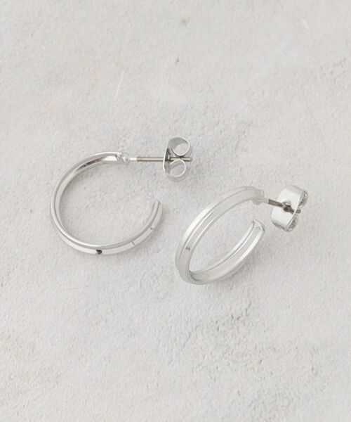 OPAQUE.CLIP / オペーク ドット クリップ ピアス・イヤリング | シンプルデザイン フープピアス（シルバー(006)）
