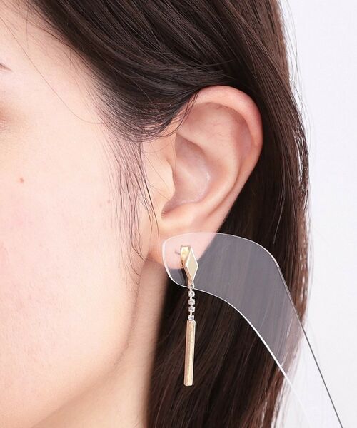 OPAQUE.CLIP / オペーク ドット クリップ ピアス・イヤリング | ダイヤシェイプメタル×ビジュー ピアス | 詳細4