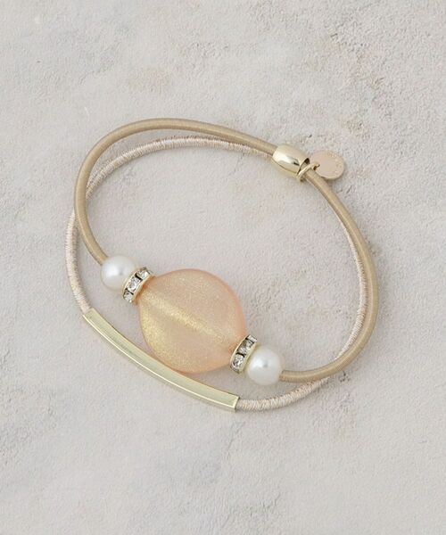 OPAQUE.CLIP / オペーク ドット クリップ ヘアアクセサリー | クリアラメビーズ2連ゴム | 詳細1