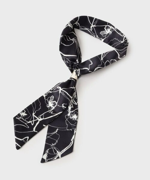 OPAQUE.CLIP / オペーク ドット クリップ バンダナ・スカーフ | 【スカーフリング付き】柄アソートスカーフ（ブラック(019)）