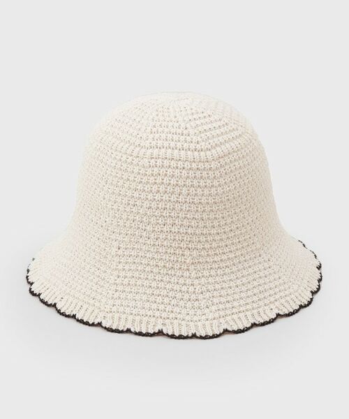 OPAQUE.CLIP / オペーク ドット クリップ ハット | 麻混サーモ配色バケットハット（オフホワイト(003)）