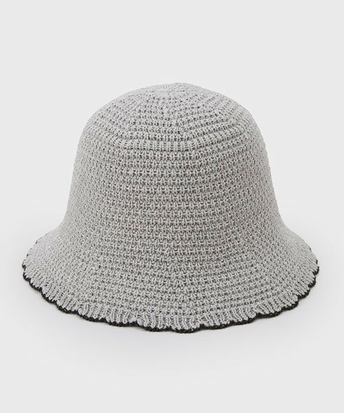 OPAQUE.CLIP / オペーク ドット クリップ ハット | 麻混サーモ配色バケットハット（グレー(012)）