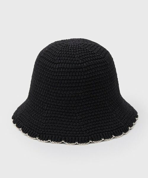 OPAQUE.CLIP / オペーク ドット クリップ ハット | 麻混サーモ配色バケットハット（ブラック(019)）