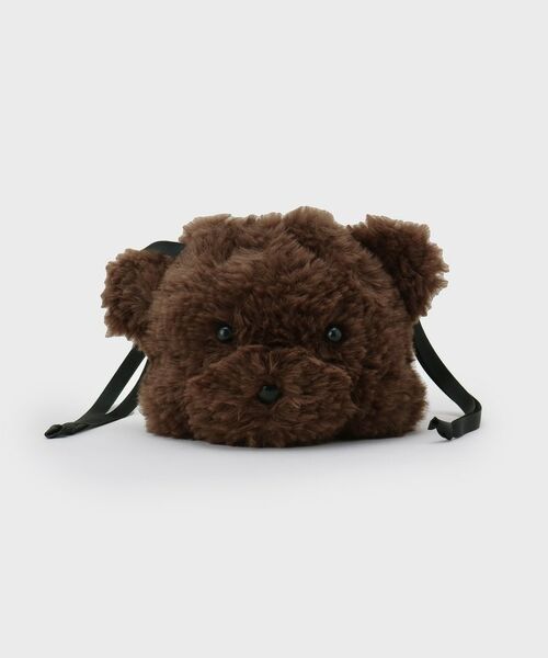 OPAQUE.CLIP / オペーク ドット クリップ ポーチ | フラッフィーアニマル巾着ポーチ（ブラウン(044)）