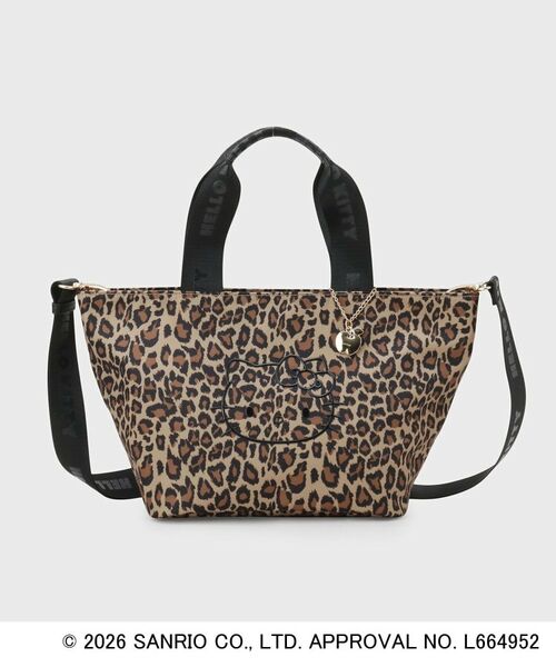 OPAQUE.CLIP / オペーク ドット クリップ ハンドバッグ | ◆【ハローキティ】2WAY立体フェイスプリントミドルバッグ（ブラウン(143)）