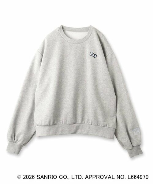 OPAQUE.CLIP / オペーク ドット クリップ スウェット | ◆【ハローキティ】ワンポイント刺しゅう入り裏毛プルオーバー（グレー(012)）
