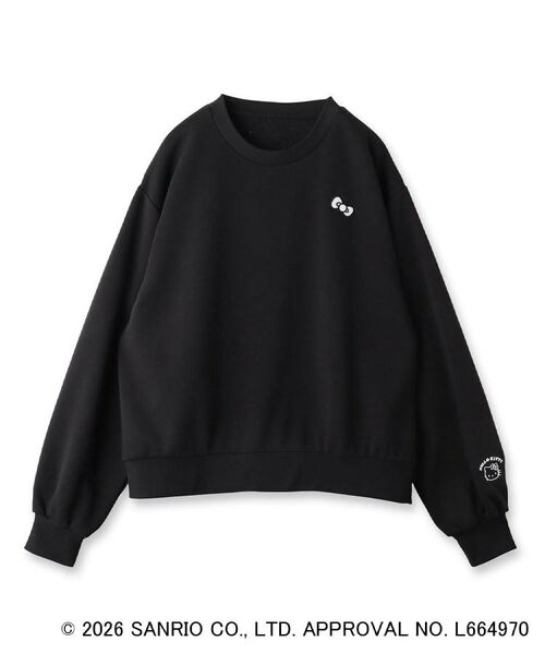 OPAQUE.CLIP / オペーク ドット クリップ スウェット | ◆【ハローキティ】ワンポイント刺しゅう入り裏毛プルオーバー（ブラック(019)）