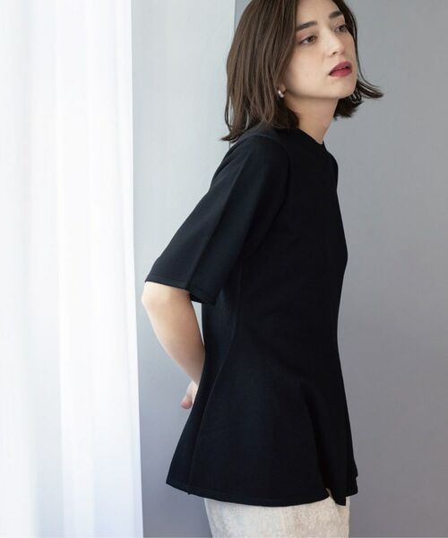 OPAQUE.CLIP / オペーク ドット クリップ ニット・セーター | 配色ライン ペプラムニット | 詳細18