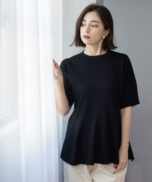 OPAQUE.CLIP / オペーク ドット クリップ ニット・セーター | 配色ライン ペプラムニット | 詳細20