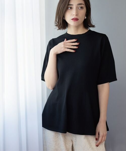 OPAQUE.CLIP / オペーク ドット クリップ ニット・セーター | 配色ライン ペプラムニット | 詳細21