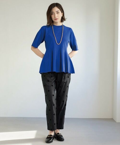 OPAQUE.CLIP / オペーク ドット クリップ ニット・セーター | 配色ライン ペプラムニット | 詳細30