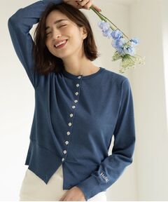 OPAQUE.CLIP / オペーク ドット クリップ カーディガン・ボレロ | 多ボタン 袖口刺繍クルーネックカーディガン